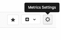 Monitoring Dashboard actions menu with create new item