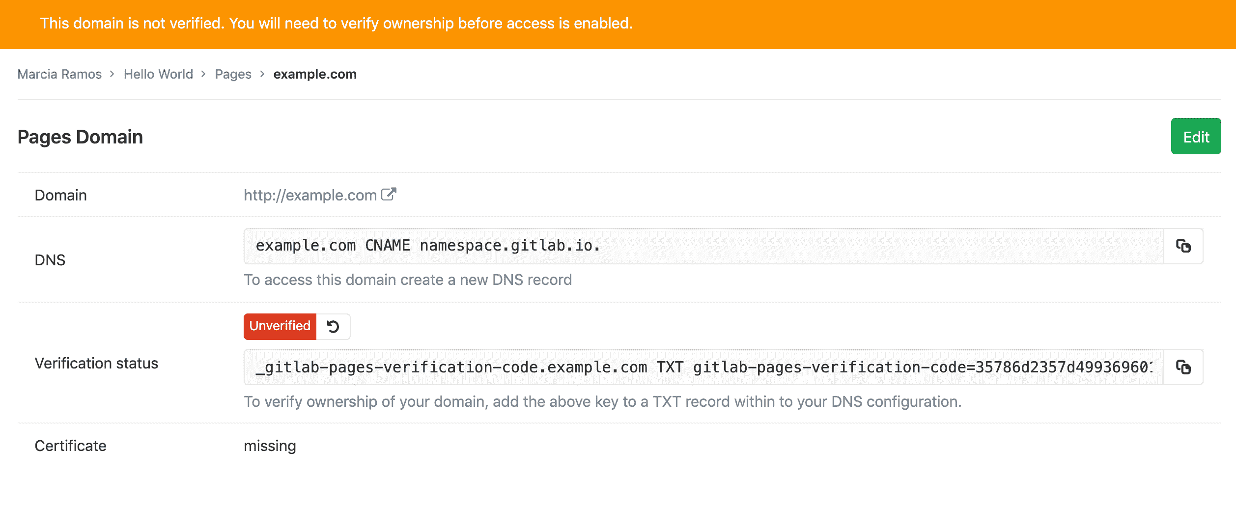 Get the verification code