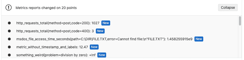 Metrics Reports Advanced