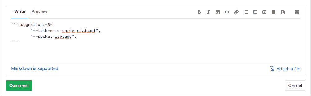 Multi-line suggestion syntax