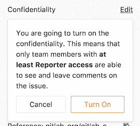 Turn on confidentiality