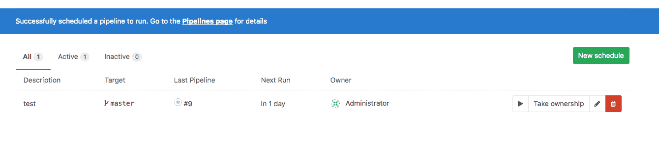 Play Pipeline Schedule