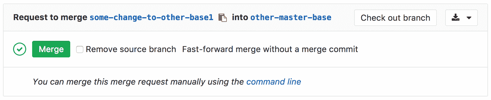 Fast forward merge request