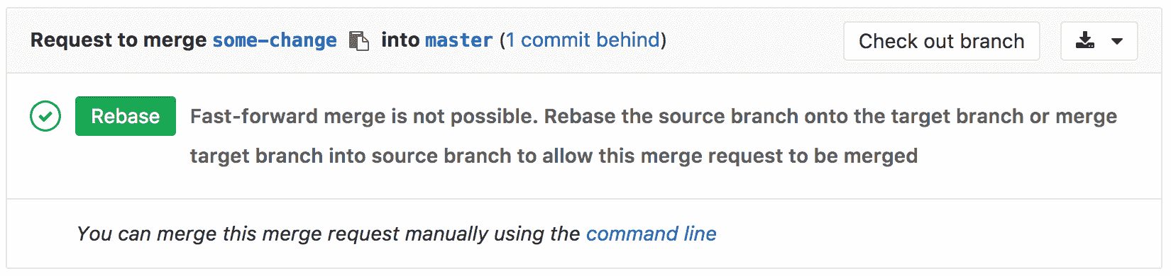 Fast forward merge request