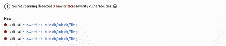 Secret Detection in merge request widget