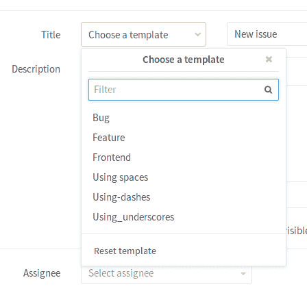 Description templates