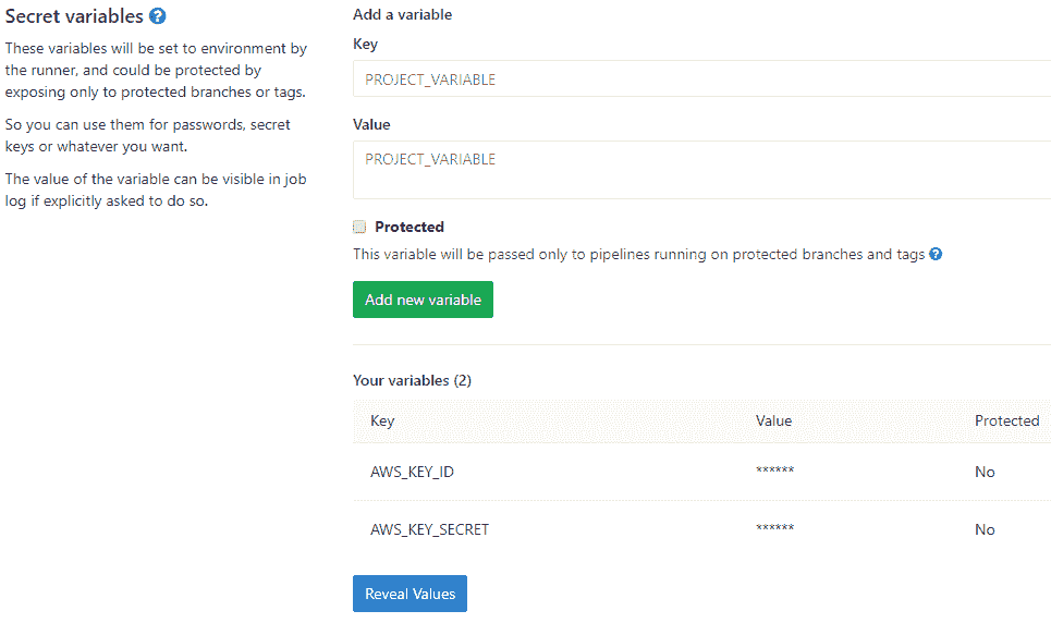 GitLab Secret Config