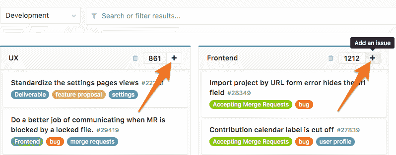 From the issue board