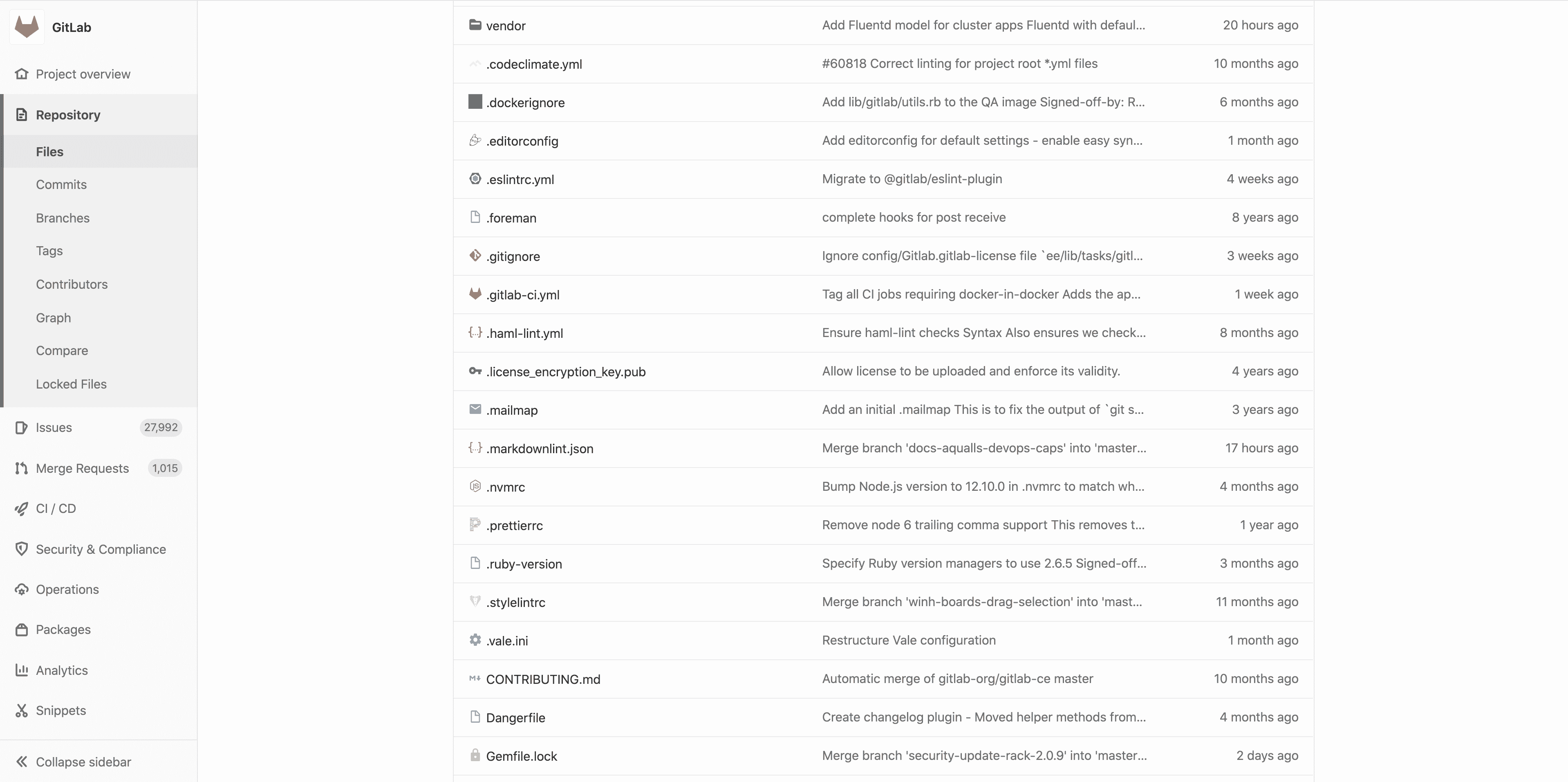 Repository file icons