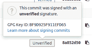 Signed commit with verified signature