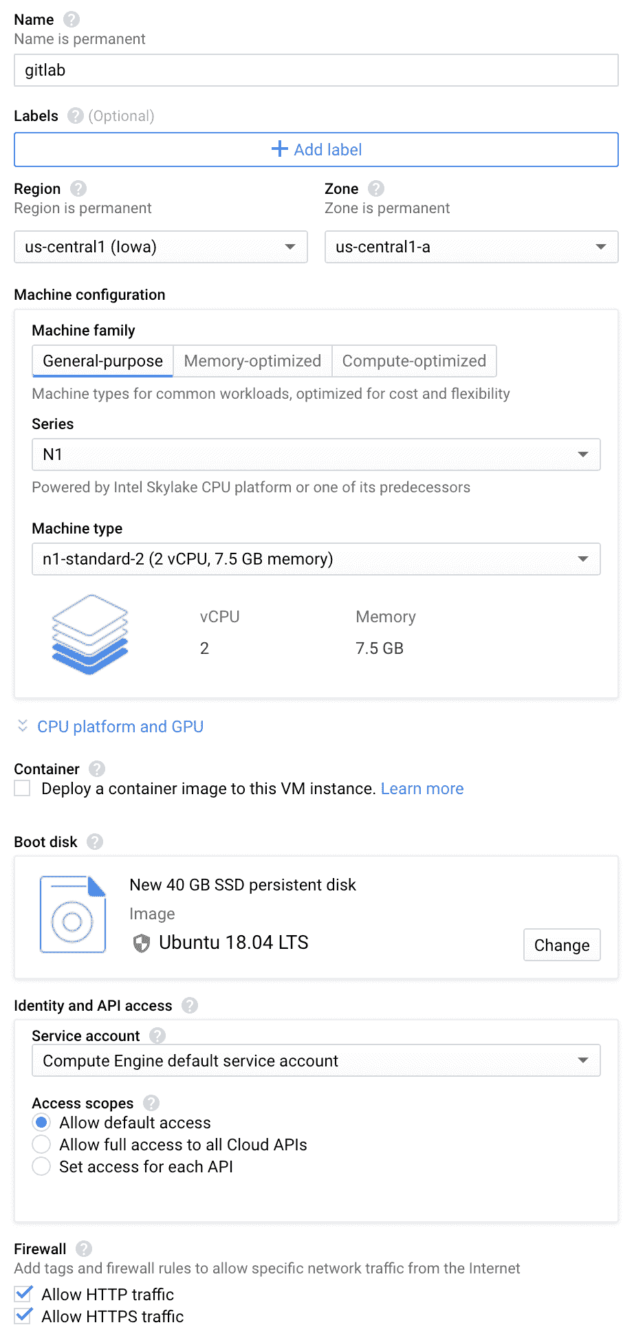 Launch on Compute Engine