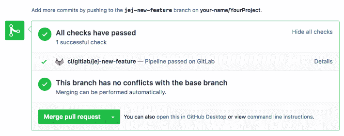 Pipeline status update on GitHub