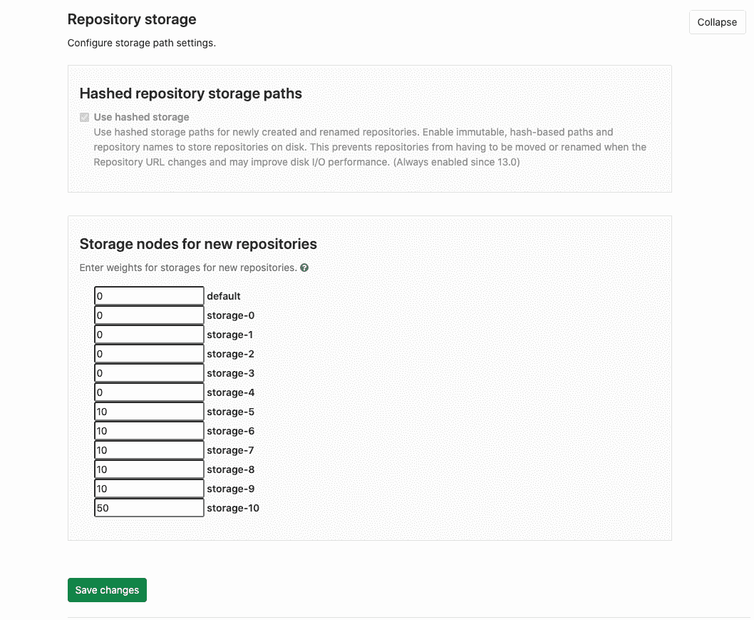 Choose repository storage path in Admin Area