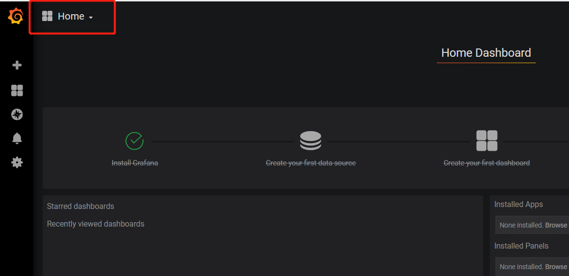 Grafana 主页